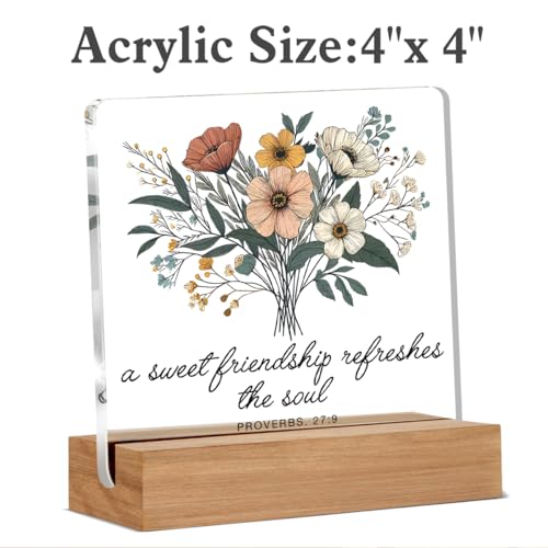 Christian Friendship Gifts for Women, Bible Verse Sweet Friendship Decor a