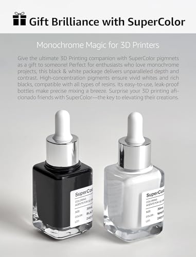 SuperColor 10x Concentrated Pigments for Epoxy & UV Resin - Solid White for 3D Printer Resin, Made in Korea