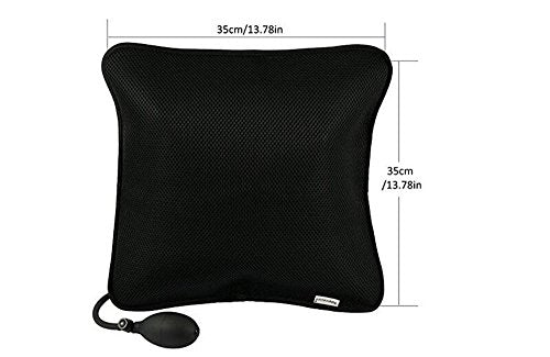 Lumbar Support Inflatable Cushion Backrest Portable Pillow with Pump for Car, Office Chair, Home, Travel, Camping (Rose Red) Rose Red