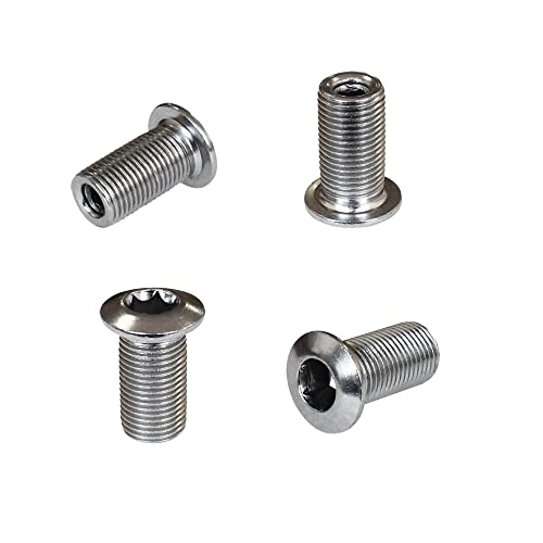 5 pcs for Each Single/Double/Triple/Tail Hook 4 Kinds Chainring Bolts Screws Disc Crankset Nuts Chainwheel + 5 pcs of 6 Kinds of Washers Fit for Road Bike Mountain Bike MTB (50 pcs)