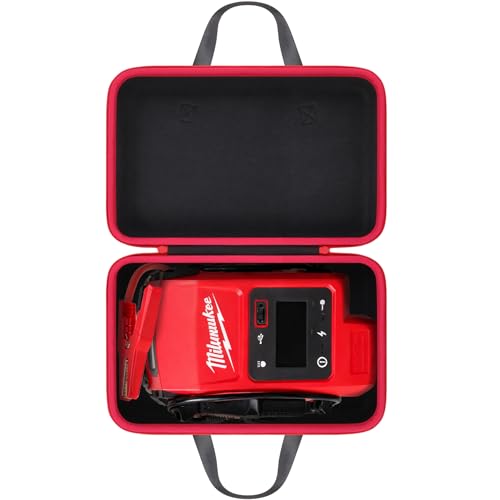 khanka hard case for Milwaukee M18 HOTSHOTTRADE 3841-20 jump starter tool pouch, black protective storage case
