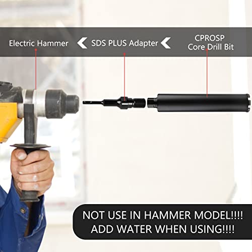 CPROSP SDS Plus Adapter to 1 1/4 Inch UNC Diamond Drill Bit, Adapter for Core Drill | Adapter SDS PLUS Adapter to UNC 1/4-1