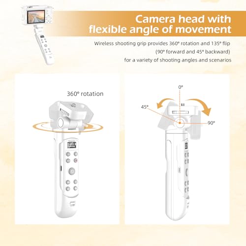 for Sony Tripod Wireless Shooting Grip with Shutter Release White for Sony