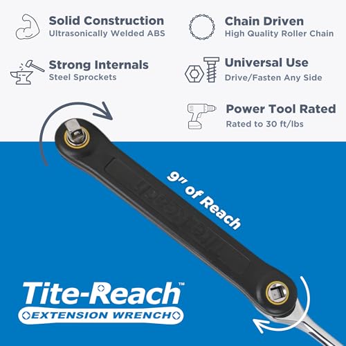 TITE-REACH 3/8-inch DIY extension wrench for drive socket sets