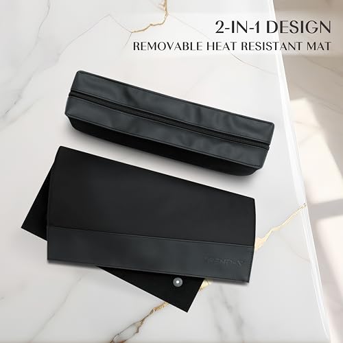 TREND-X hair styling tools organizer bag with heat-resistant mat for storing hair tools