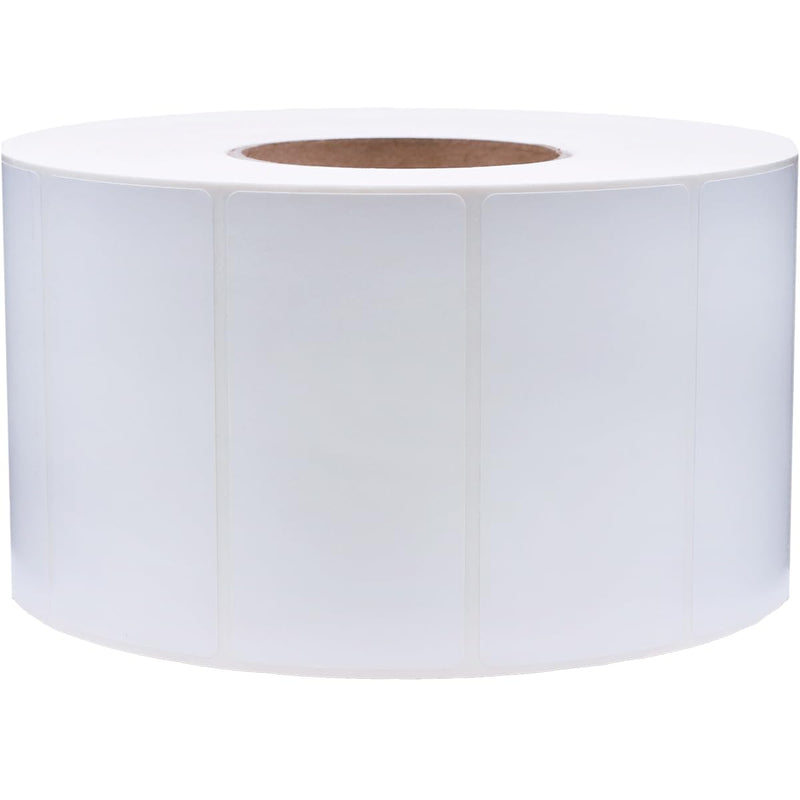 4 x 2 Thermal Transfer Perforated White Labels, 3″ Inch Core, 3000 Count - Label Paper for Thermal Printer Labels, Permanent Adhesive, Suitable for Various Industries