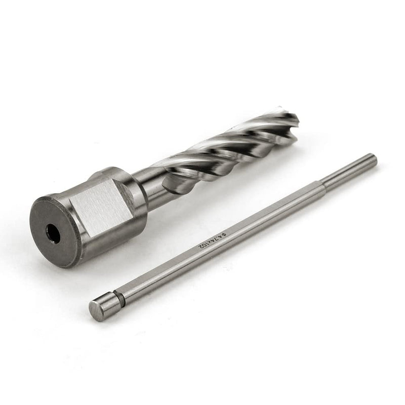 OSCARBIDE 7/16"X2"HSS Annular Cutter 7/16 inch Cutting Diameter 2 Depth of Cut,3/4 inch Weldon Shank 2 Flat Mag Drill Bit with Pilot Pin for Magnetic Drill Press,1 Piece