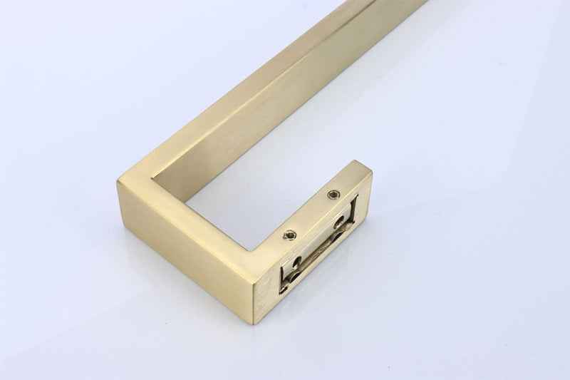 TocTen Bath Towel Rack - Square Base Thicken SUS304 Stainless Steel Towel Bar for Bathroom, Bathroom Bar Accessories Towel Rod Heavy Duty Wall Mounted Towel Holder (Brushed Gold, 24 Inch) Brushed Gold