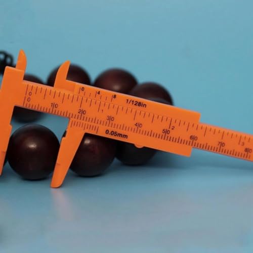 Set of 4 DIY Plastic Vernier Calipers - 80mm Mini Sliding Gauge with Measuring Scale Precision Measuring Tool for Buttons, Jade, Jewelery & Model Making