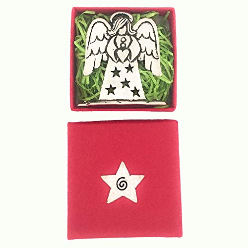 Basic Spirit Angel Pewter Standing Plaque Desk Decor Gift Box