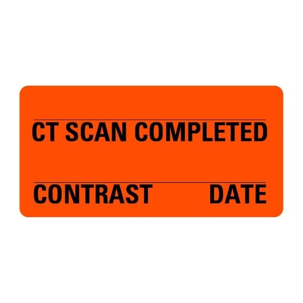 CT SCAN Completed Contrast Date Medical Labels