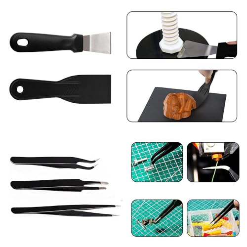 3D Printing Tool Kit Essential 3D Print Tools For Removing, Smoothing, Finishing, Deburring, Craving, Drilling 3D Print Accessories For,Finishing Tool Kit