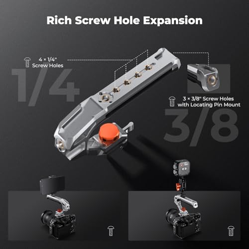 K&F CONCEPT Universal Camera Cage Top Handle with NATO & 3/8" Mounts