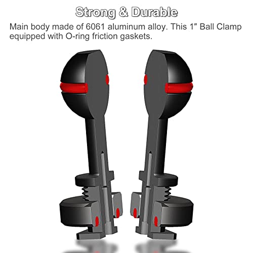 MINIFOCUS 1" Ball Head Cold Shoe Base Adapter, Universal Ball Joint Bracket with Cold Shoe Base Adapter for Diving Light Underwater Camera Waterproof Housings Case Video/Flash/Strobe Hot Shoes