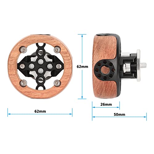 CAMVATE Round Hand Wheel with M6 Rosette Mount for Camera Wooden Handgrip