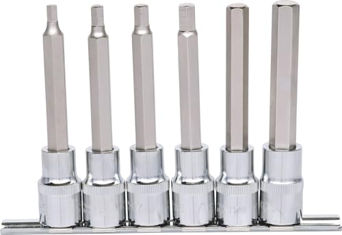 KS Tools 918.1336 Chrome Plus Hex Bit Socket Set Long (6 Pieces)