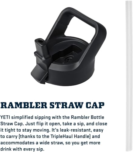 YETI Rambler 26 oz Bottle, Vacuum Insulated, Stainless Steel with Color Matching Straw Cap Pace Purple