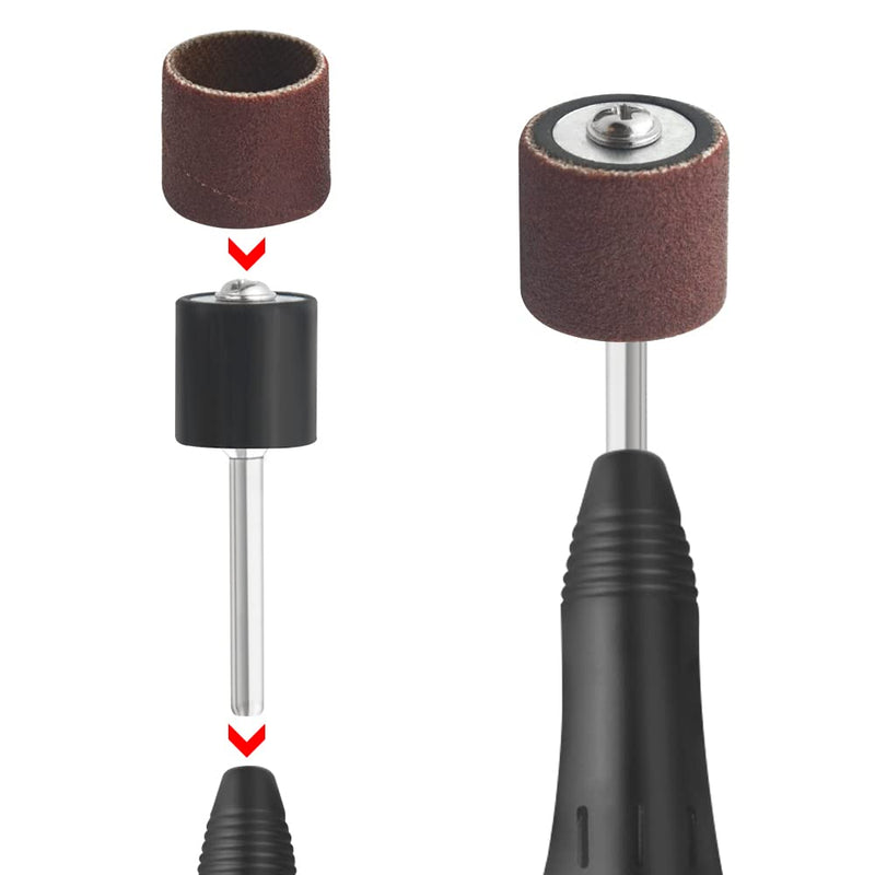[Australia - AusPower] - WMYCONGCONG 252 Pcs Drum Grinder Set Including 180 240 320 600 Grit Sanding Drums with Drum Mandrels for Dremel Rotary Tool 