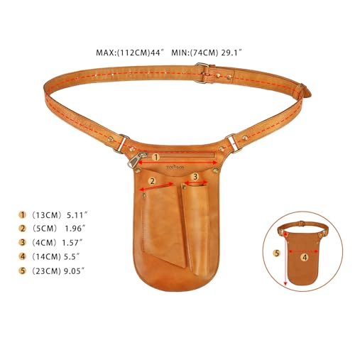 TOURBN leather gardening tool belt, 4-in-1 utility bag for florists and gardeners