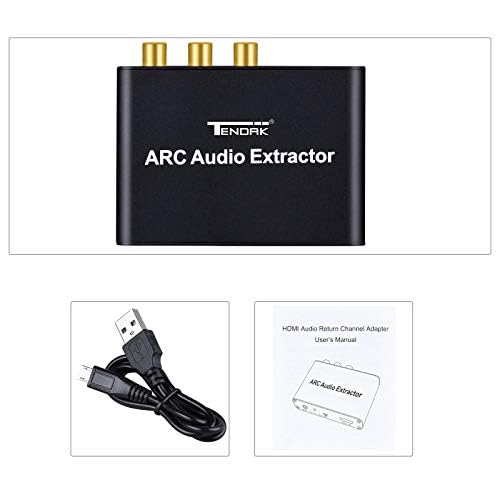 [Australia - AusPower] - HDMI ARC Adapter, Tendak ARC Audio Extractor with Digital Optical TOSLINK SPDIF/Coaxial and Analog 3.5mm L/R Stereo Audio Converter for HDTV Soundbar Speaker Amplifier 