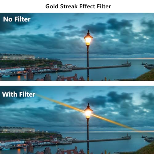 82mm Variable Gold Streak Filter, Special Effects Lens Filter 82mm