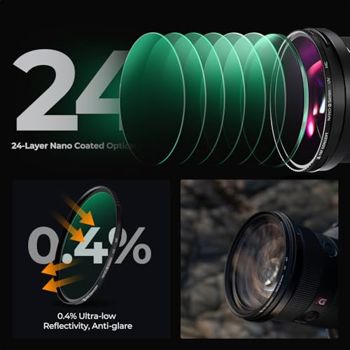 K&F CONCEPT 55mm MC UV Lens Protection Filter with Filter Cap Ultra-Slim