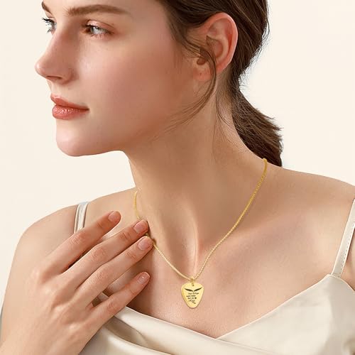 Oinsi Cremation Jewelry Guitar Pick Urn Necklaces for Ashes for Women Men Memorial Ash Keepsake for Loss of Loved Ones - Your Wings Were Ready my Heart was not Gold