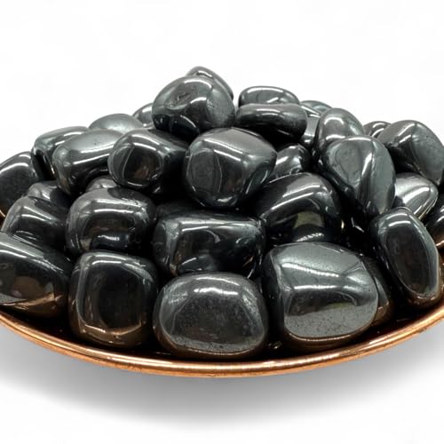 Pachamama Essentials Hematite Tumbled Stone - Healing Stone (5) 5 Oval