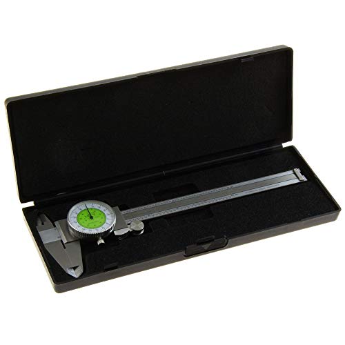 iGaging 6-inch dial caliper with fractional and decimal inch combination dual scale display