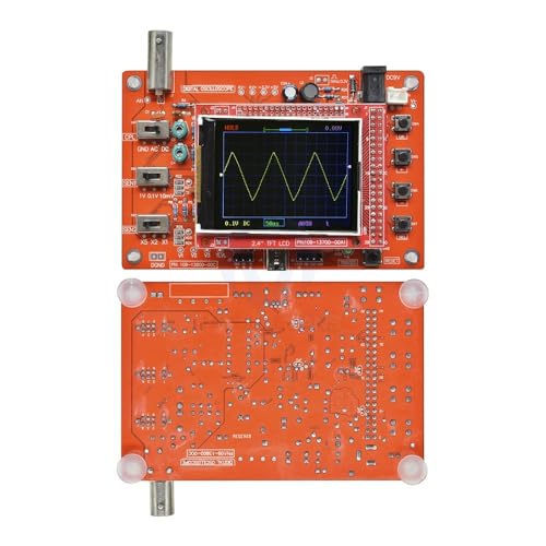 DollaTek DSO138 Fully Assembled Digital Oscilloscope 2.4 Inch TFT LCD Display Probe Test Clip Acrylic Housing Oscilloscope
