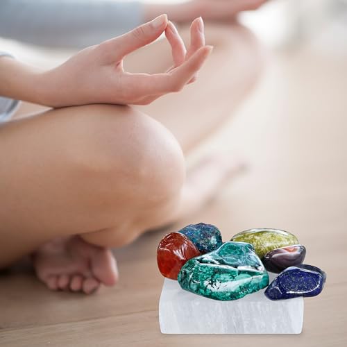 Om Zone Selenite Charging Plate for Cleansing Crystals & Healing Stones, Meditation, Reiki, Protection Crystals, Spiritual Gift (1, 3" Square) 1