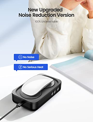 Mechanical Mouse Jiggler with Interval Timer, Black | Silent mechanical mouse mover with interval timer, no need to precisely align optical sensor.