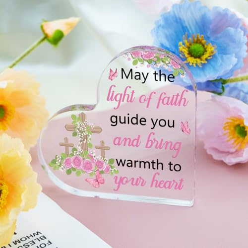 Christian Gifts for Women Religious Faith Acrylic pink