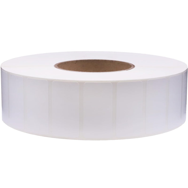 2 x 1 Thermal Transfer Perforated White Labels, 3″ Inch Core, 5500 Count - Label Paper for Thermal Printer Labels, Permanent Adhesive, Suitable for Various Industries