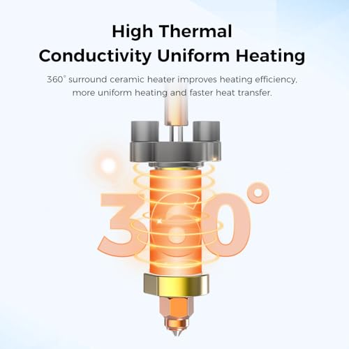 Creality K2 Plus Combo Hotend, Original K2 Plus Ceramic Heating Block Kit, Unicorn Quick-swap Nozzle Kit, 350°C High Temperature Resistance, All-Metal Integrated Design for K2 Plus 3D Printer K2 Plus heating block