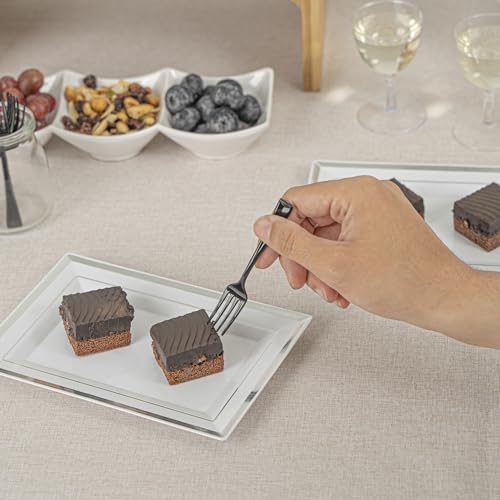 Restaurantware Black Plastic Mini Fork, 4 In, 500 Pack 500 Count