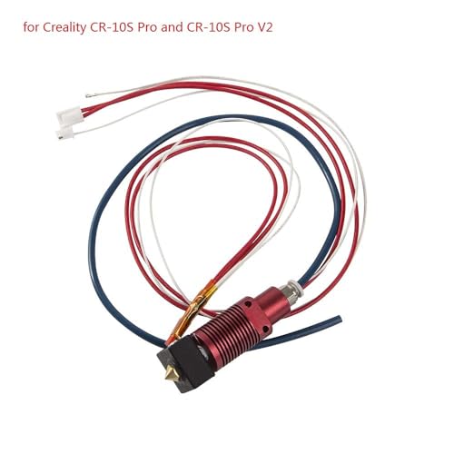 CR-10S pro hotend CR-10s pro V2 hotend with Aluminum Heating Block 0.4mm Nozzle MK8 Black Silicone Sleeve fit for Creality CR-10S pro, CR-10S pro V2 3D printer