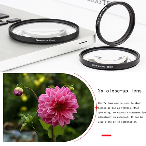 82mm Close-Up Lens Filters Kit 4 Pieces (+1 +2 +4 +10) Macro Filter Set, Lens Cap & Cleaning Cloth - Compatible with Canon, Nikon, Sony, Pentax, Olympus, Fuji & More Camera Lenses (82mm) 82mm