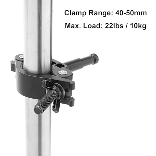 PHOCUS Half Coupler Clamp with 5/8" Baby Pin, Heavy Duty Tube Light Clamp Clamp Range: 40-50mm