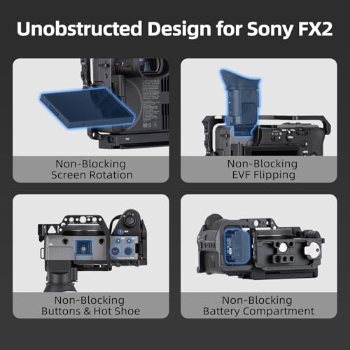 Nitze FX2 Cage for Sony FX2 Camera & XLR Handle - T-S16A