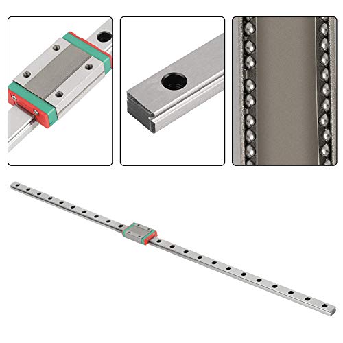 Linear Rail Block, MGN12H 600mm Linear Slide Rail Linear Guide Rail Slide Carriage CNC Router with Sliding Block