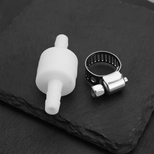 Pack of 4 Diameter 6mm Inline Check Valve with Clamping Straps Suitable for Drain Hose of Household Appliances