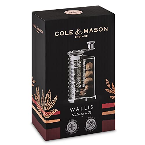 Cole & Mason Wallis Nutmeg Grinder Durable Acrylic Spice Mill 14.5cm A one size
