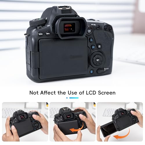 Soft Camera Eyecup Eyepiece Viewfinder Eyeshade for Canon EOS 6DM2 5DM2 6D 5D Mark II 90D 80D 77D 70D 60D 50D 4000D 2000D Rebel T100 T8i T7i T7 T6s T6i T6 T5i T5 T4i SL3 SL2 Replac Canon EB EF Eye Cup Replace Canon EF EB Eyecup