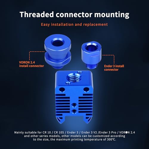 Ceramic Heater Core CHC Hot End Bimetal Heatbreak Hotend High Wear-resistance Compatible with Voron 2.4 V0 V0.1 V0.2, Ender 3 V2 Pro Ender 5 Series CR10 3D Printer Parts