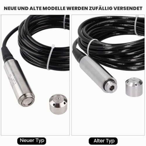Level Sensor Liquid Water Level Sensor, Level Indicator Cistern Level Transmitter 5 m Cable Water Level Sensor Detector 12-32 VDC 4-20 MA (0-2 m) 0-2 Months