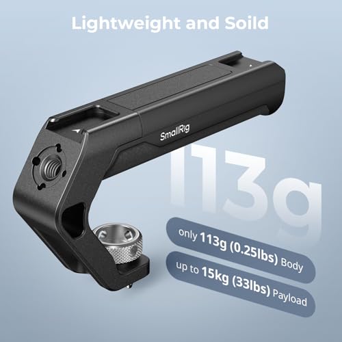 SMALLRIG ZV-E10 Cage with Silicone Handle and Lightweight Top Handle with 3/8"-16 Locating Pins for ARRI