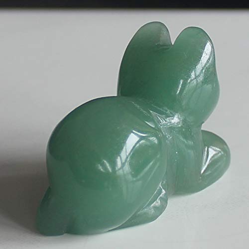 Generic Hand Carved Mixed gemstome Crystal cat Animal Figurine Animal Carving(Green Aventurine) Green Aventurine