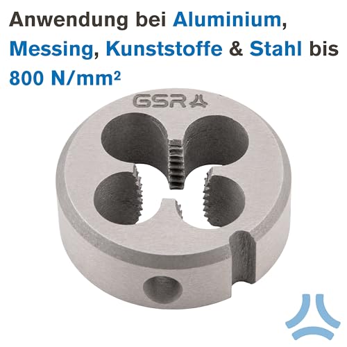 GSR Professional Die | Tap Cutter for External Thread | HSS M Shape B | For Crafts, Industry & DIY | Metric | M8