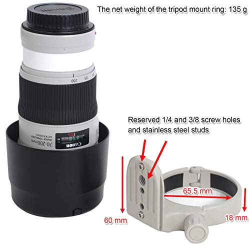 iShoot Metal Tripod Mount Ring, Lens Collar Support AII (W) Compatible with Canon EF 70-200mm f/4L / IS / IS II USM, 80-200mm f/2.8L, 400mm f/5.6L USM Lens, Bottom with Arca-Swiss Fit Dovetail Groove